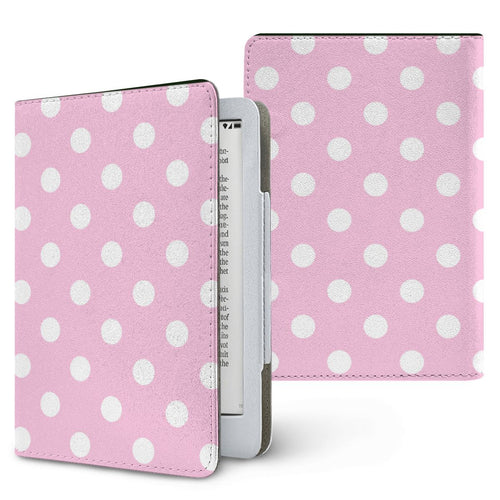 Bubblegum Polka Dot Kindle case — pink dot, printed front and back