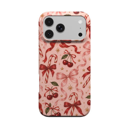 Candy Canes & Cherries phone case – MagSafe iPhone case, front view