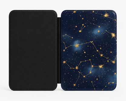 Celestial constellations Kindle case front cover — star-map print