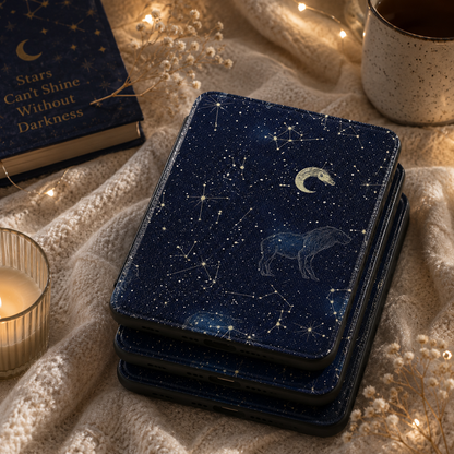 Celestial Stallion Kindle case shown at an angle