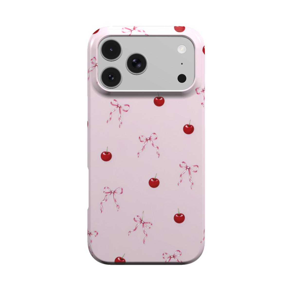 Cherries & Bows phone case – MagSafe iPhone case, front view
