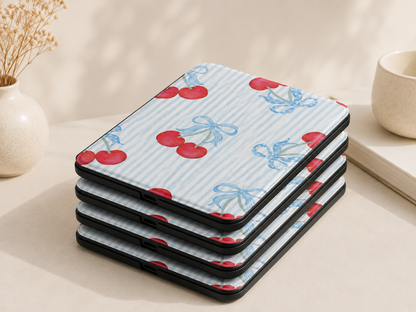 Cherries blue bows Kindle case — additional view