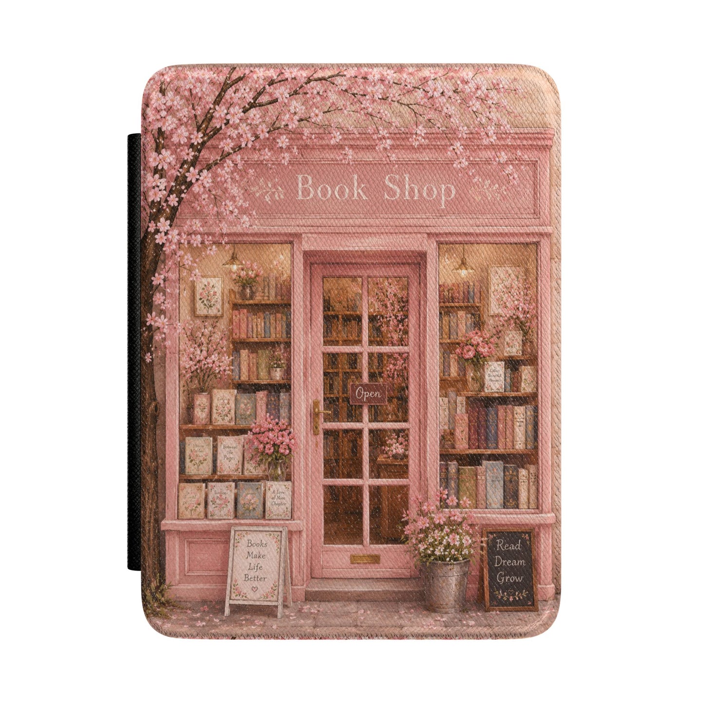 Cherry Blossom Bookshop Kindle case — cherry blossom bookshop print