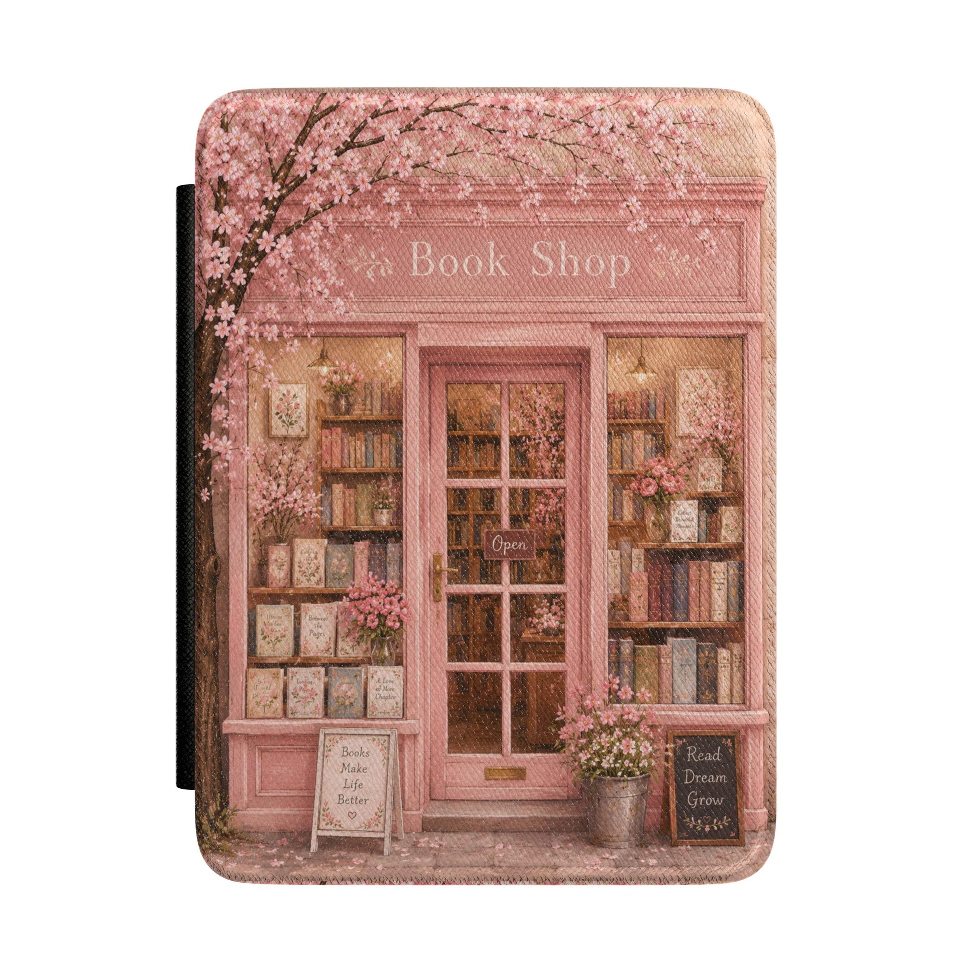Cherry Blossom Bookshop Kindle case — cherry blossom bookshop print