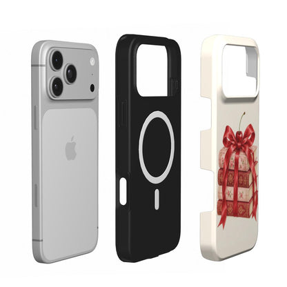 Cherry Bow Book Stack phone case – MagSafe iPhone case, second detail view