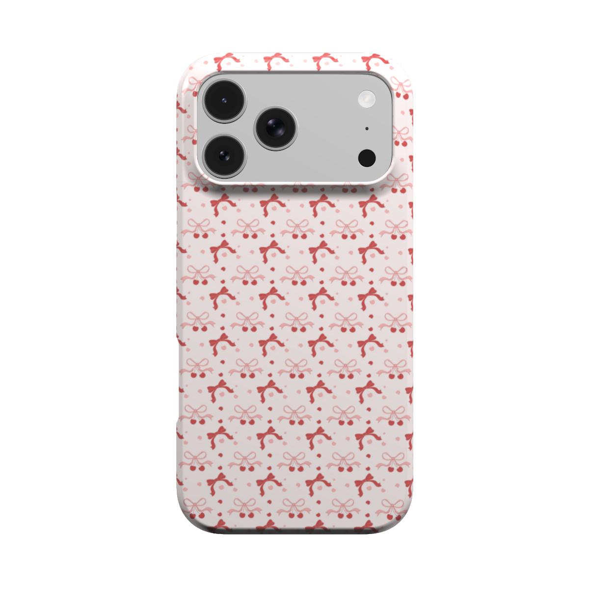 Cherry Bows phone case – MagSafe iPhone case, front view