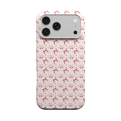 Cherry Bows phone case – MagSafe iPhone case, front view