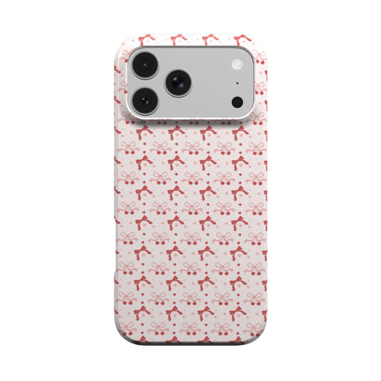 Cherry Bows phone case – MagSafe iPhone case, front view