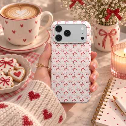 Cherry Bows phone case – MagSafe iPhone case, styled photo