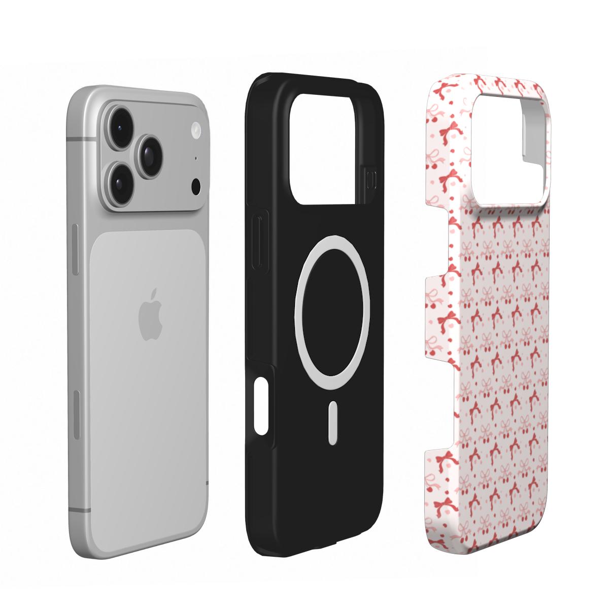 Cherry Bows phone case – MagSafe iPhone case, second detail view