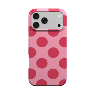 Cherry Red Polka Dot phone case – MagSafe iPhone case, front view