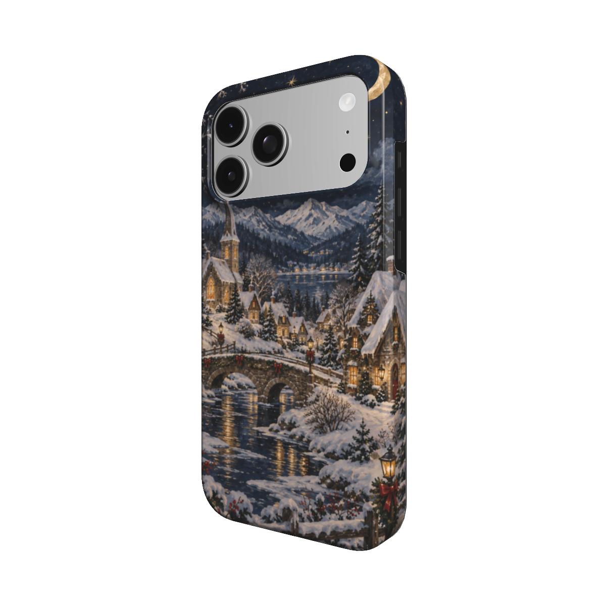 Christmas Village phone case – MagSafe iPhone case, detail view