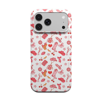Coquette Cowgirl phone case – MagSafe iPhone case, front view