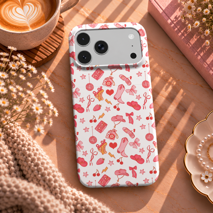 Coquette Cowgirl phone case – MagSafe iPhone case, lifestyle photo