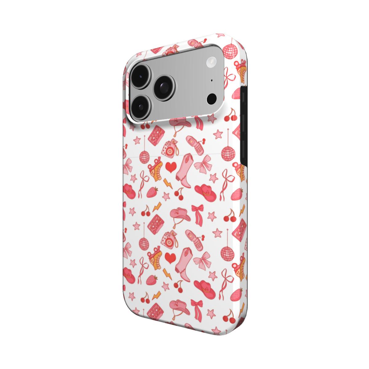 Coquette Cowgirl phone case – MagSafe iPhone case, detail view
