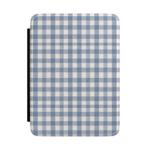 Cornflower Blue Gingham Kindle Case