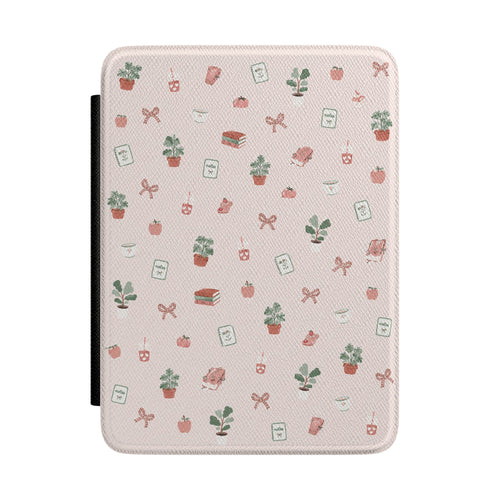 Cottage Bookish Doodle Kindle case — cottage bookish doodle print