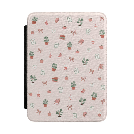 Cottage Bookish Doodle Kindle case — cottage bookish doodle print