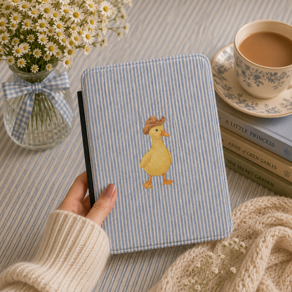 Close-up of Cowboy Duck Saffiano Kindle case