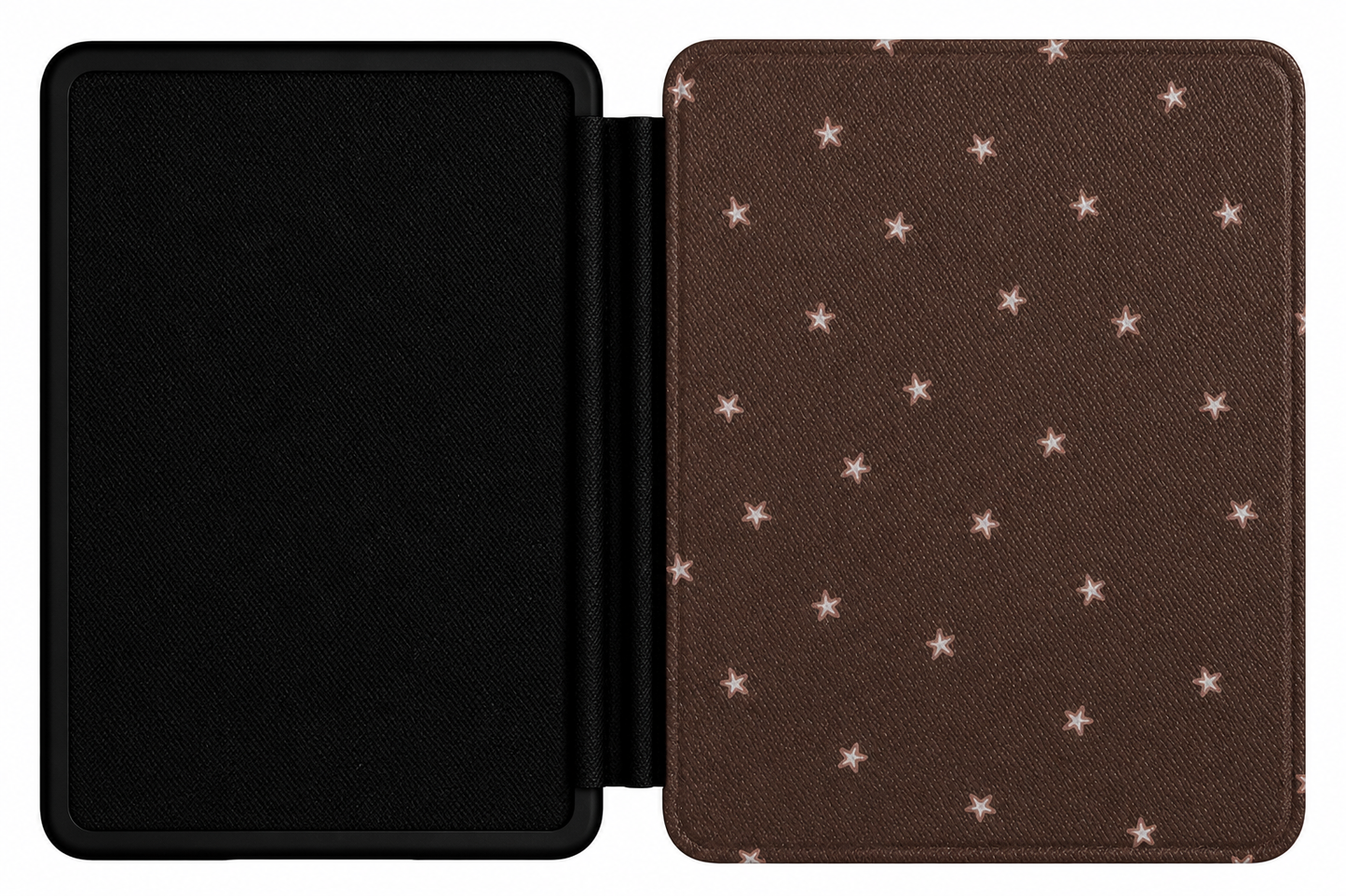 Cream Stars Kindle case front cover — cream star print
