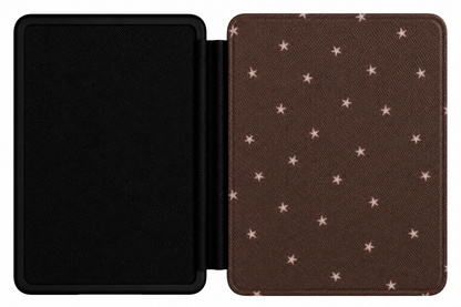 Cream Stars Kindle case front cover — cream star print