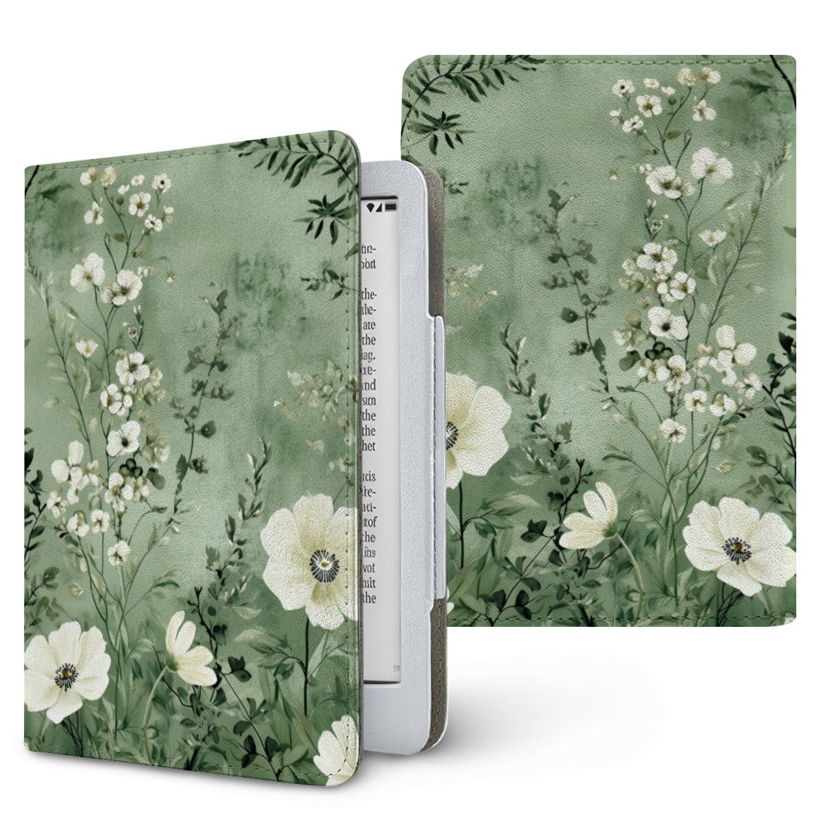 Sage Meadow Kindle case, printed front and back, fits Kindle Paperwhite 6.8 and 7 inch and Colorsoft