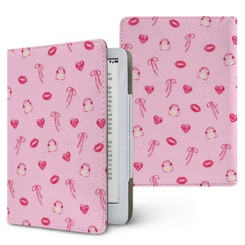 Lips & Bows Kindle case, printed front and back, fits Kindle Paperwhite 6.8 and 7 inch and Colorsoft