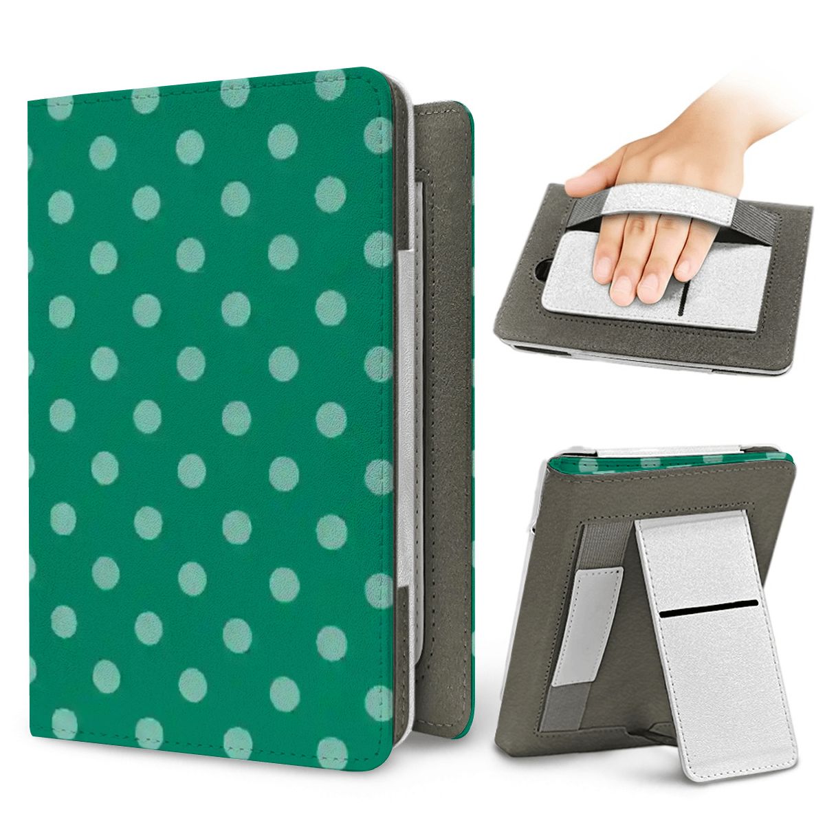 Emerald Polka Dot Kindle case for Kindle Paperwhite, view 2