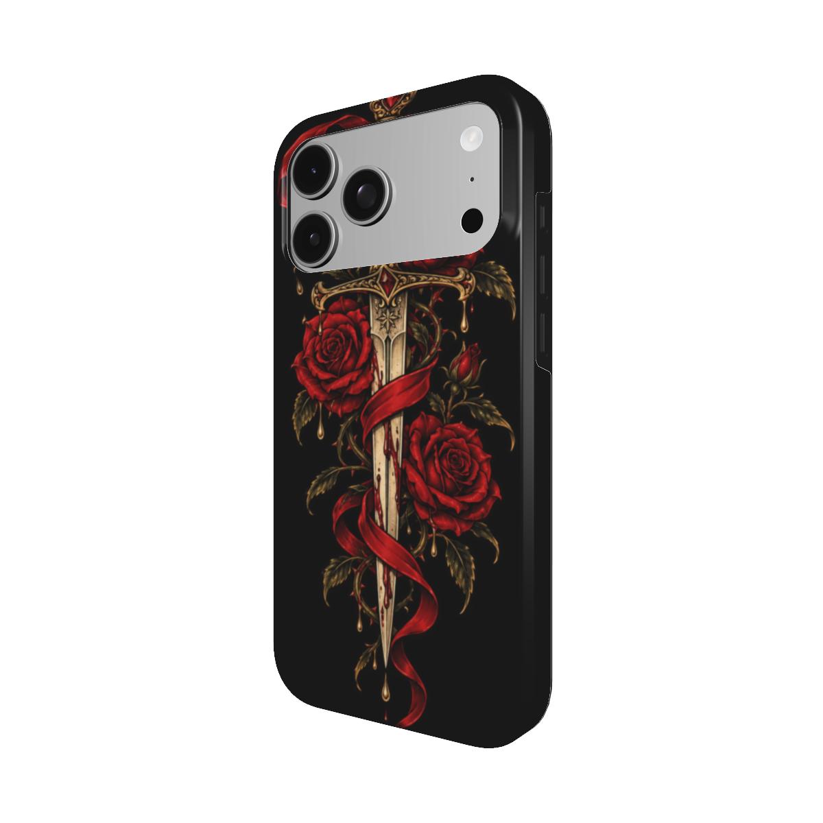Dagger & Roses phone case – MagSafe iPhone case, detail view