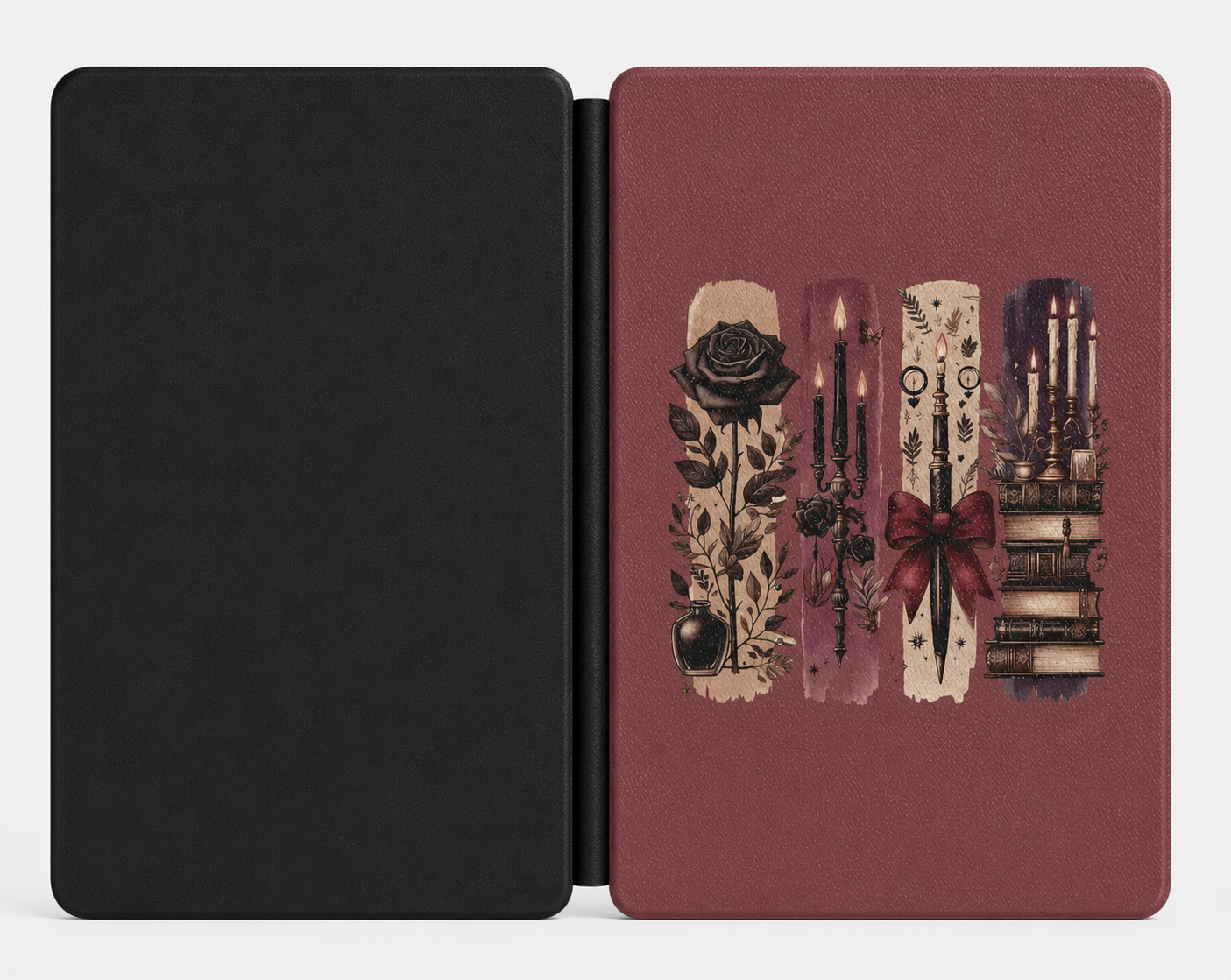 Dark Academia Kindle case front cover — dark academia print