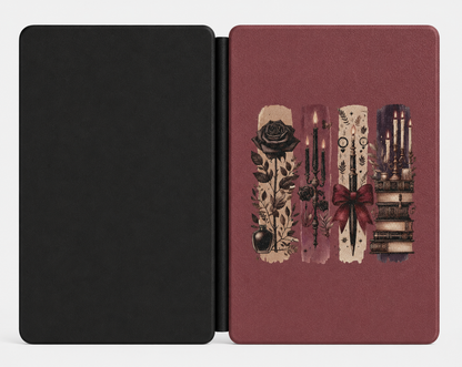 Dark Academia Kindle case front cover — dark academia print