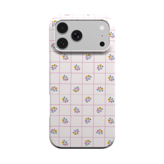 Ditsy Floral Check phone case – MagSafe iPhone case, front view
