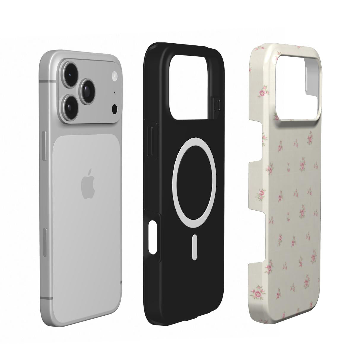 Ditsy Rose phone case – MagSafe iPhone case, layer view