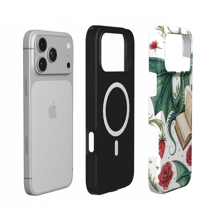 Dragons & Books phone case – MagSafe iPhone case, layer view
