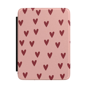Dusty Rose Hearts Kindle Case