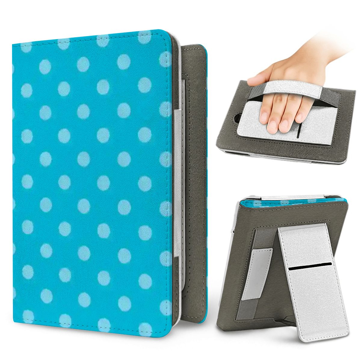 Turquoise Polka Dot Kindle case for Kindle Paperwhite, view 2