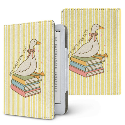 Reading Goose Kindle case, printed front and back, fits Kindle Paperwhite 6.8 and 7 inch and Colorsoft