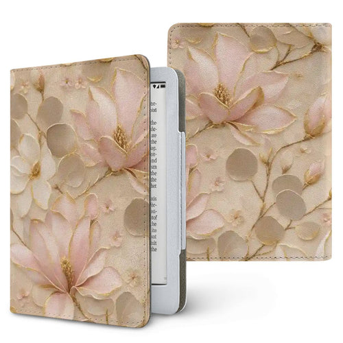 Gilded Magnolia Kindle case, printed front and back, fits Kindle Paperwhite 6.8 and 7 inch and Colorsoft