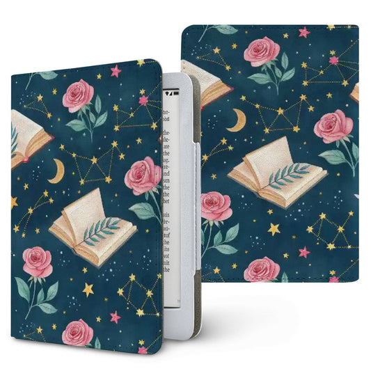 Celestial Storybook Kindle case, printed front and back, fits Kindle Paperwhite 6.8 and 7 inch and Colorsoft