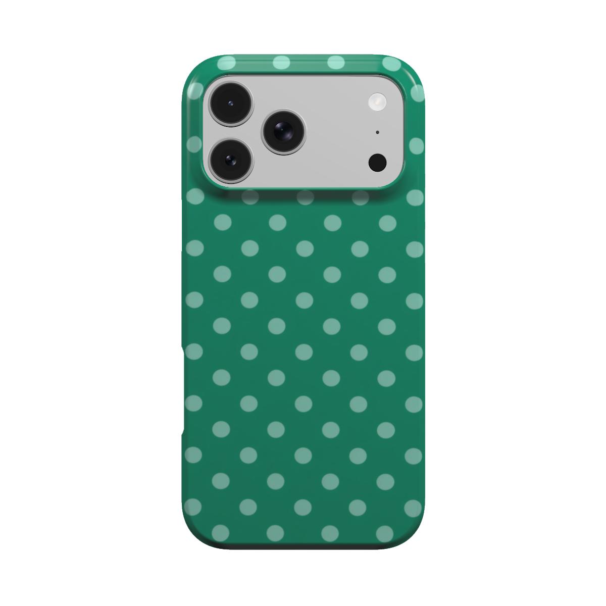 Emerald Polka Dot phone case – MagSafe iPhone case, front view