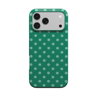 Emerald Polka Dot phone case – MagSafe iPhone case, front view