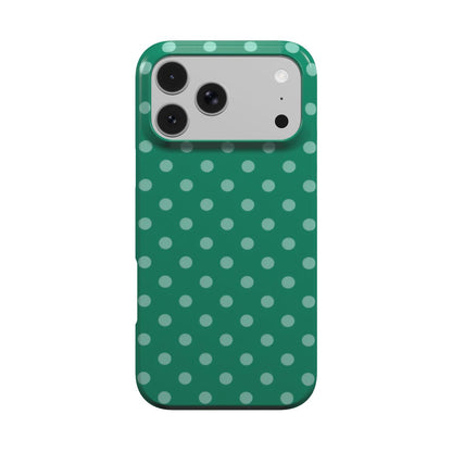 Emerald Polka Dot phone case – MagSafe iPhone case, front view