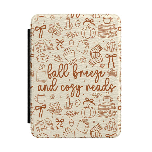 Fall Breeze Cozy Reads Kindle case — autumnal bookish print