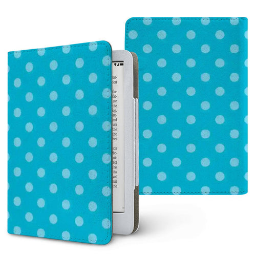 Turquoise Polka Dot Kindle case, printed front and back, fits Kindle Paperwhite 6.8 and 7 inch and Colorsoft