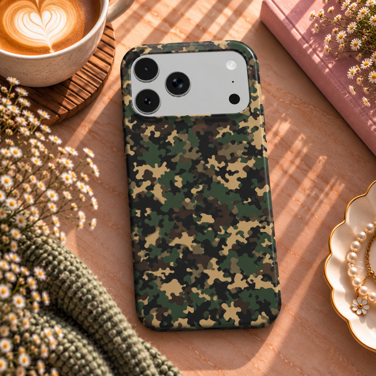 Field Camo phone case – MagSafe iPhone case, lifestyle photo