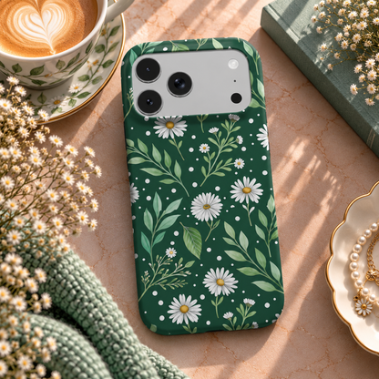 Forest Daisy phone case – MagSafe iPhone case, lifestyle photo