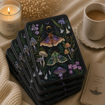 Forest Witch Moth Kindle case shown at an angle
