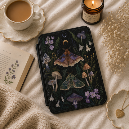 Forest Witch Moth Kindle case front cover — forest witch moth print