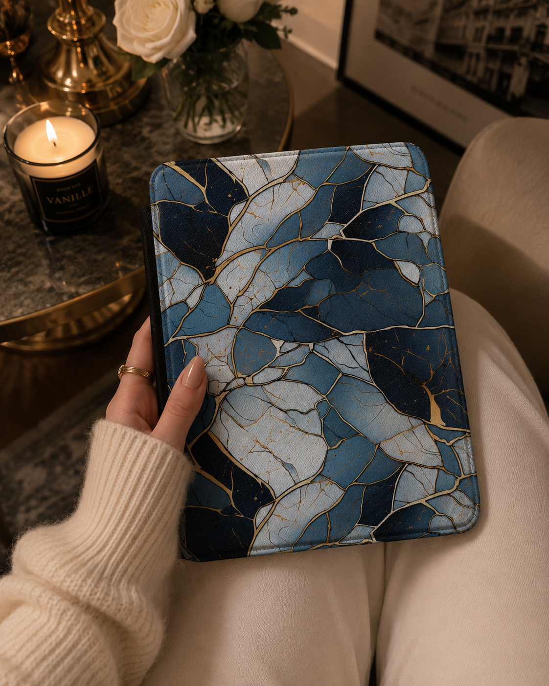 Fractured stone Kindle case — additional view