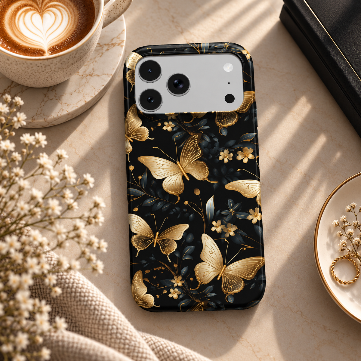 Gilded Butterfly Garden Phone Case